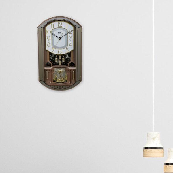 Ajanta Classic Musical Pendulum Quartz Wall Clock with Decorative Diamonds AJ-2627