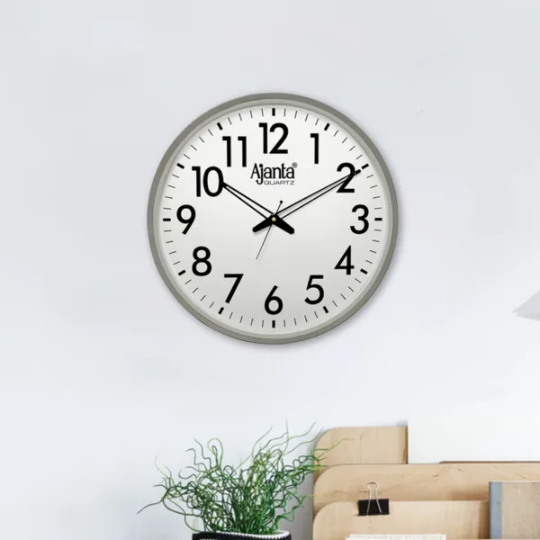 Ajanta Silent Movement Round Plastic Wall Clock AJ-467
