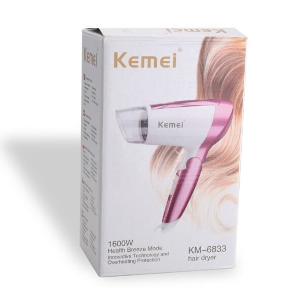 Kemei KM – 6833 Electric Mini Folding Compact Travel Hair Dryer