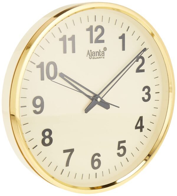 Ajanta Abstract Plastic Wall Clock AJ-497- Ivory