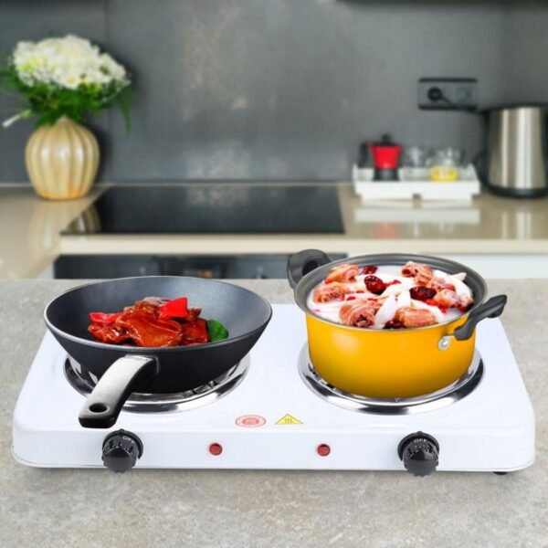 DOUBLE SOLID HOT PLATE 2000W (White) BM-224