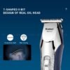 Kemei KM-033 Cordless Men's Hair Trimmer Silent Noise Reduction Hair Clippers 0-distance Rechargeable Hair Trimmer