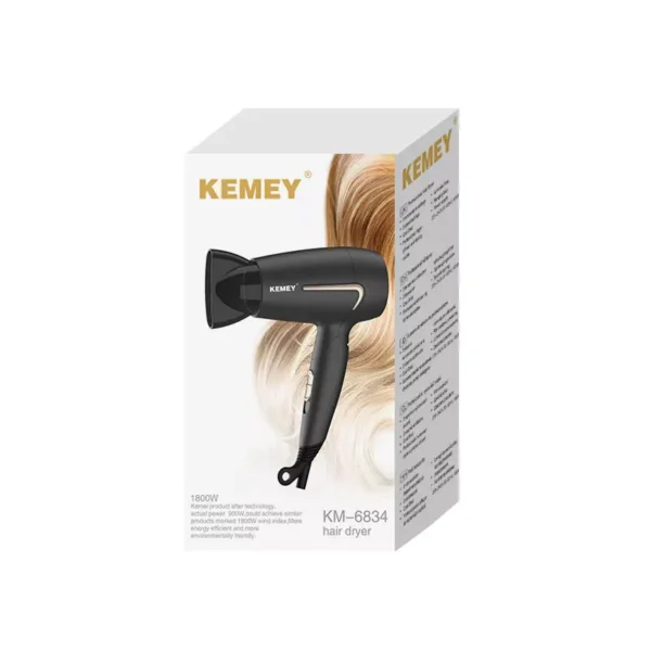 Kemei KM-6834 Foldable Travel Portable Salon Professional Hair Dryer