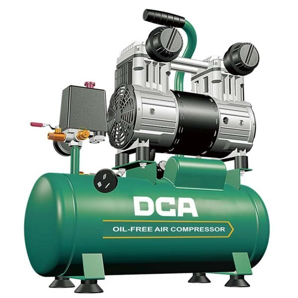DCA Double-Tube Oil-Free Silent Air Compressor 12 ltr AQE1000/12, 1000 watts