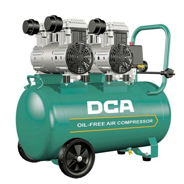 DCA Double-Tube Oil-Free Silent Air Compressor 50 ltr AQE1000x2/50, 2000 watts