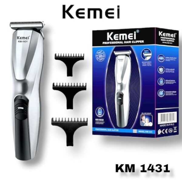 Kemei KM-1431 Professional Hair Clipper 3 Length Settings 60 Min Runtime