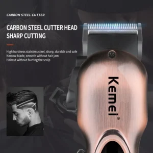 Kemei KM-6372 Powerful Professional Hair Trimmer Clipper Adjustable Blade Rechargeable