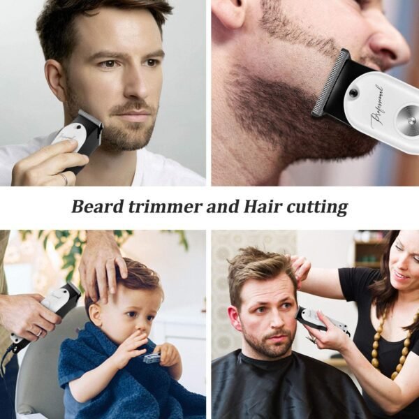 Rozia Beard Professional Trimmer & Hair Clippers Cordless Rechargeable with Close-Cutting T- blade, Waterproof, Portable HQ-276