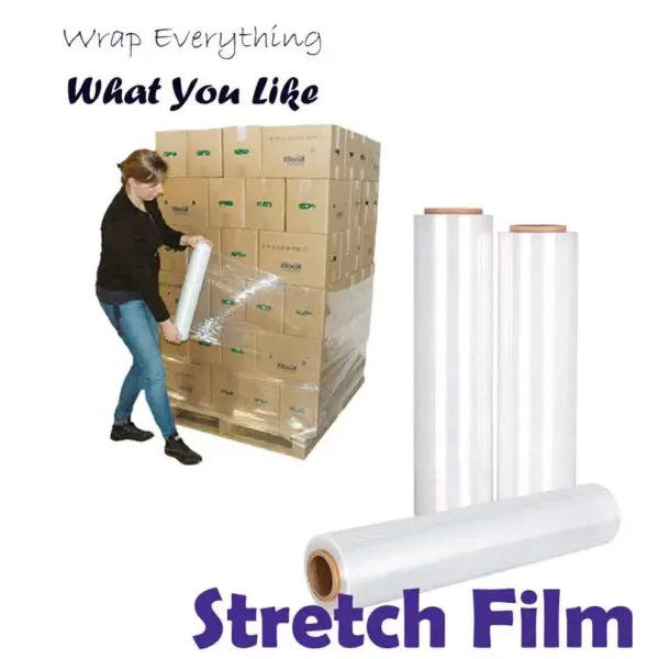 Wrapping Roll Stretch film for pallet, furniture, cartoons packaging transparent (clear)