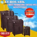Euro Lark 4-Wheel Luggage Set Trolley Bag 4PCs (20, 24, 28, 32 inches Upright) with PVC Cover WS-4