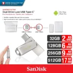 SanDisk Ultra Dual Drive Luxe USB Type-C & 3.1 Type-A