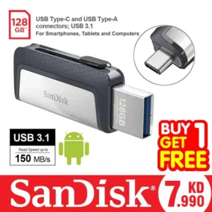SanDisk 128 GB USB Type C and Type A Flash Drive Buy 1 Get 1 Free