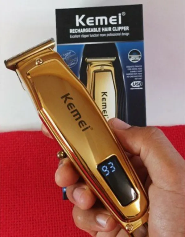 Professional KEMEI Electric Beard Trimmer Hair Clipper with LED Display KM-1313