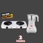 -- DOUBLE SOLID HOT PLATE 2000W (White) BM-224 -- JEC FOOD MIXER & COFFEE GRINDER CG-5038