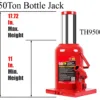 Big Red 50 ton Welded Bottle Jack / Hydraulic welding no-leak bottle jack TH95004
