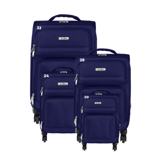 Euro Lark Travel Suitcase Trolley Bag 4pcs- 20, 24, 28, 32 inches Upright blue