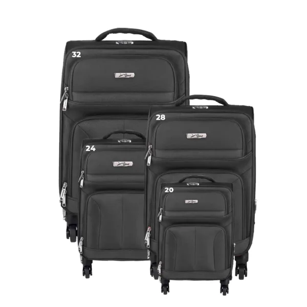 Euro Lark Travel Suitcase Trolley Bag 4pcs- 20, 24, 28, 32 inches Upright grey