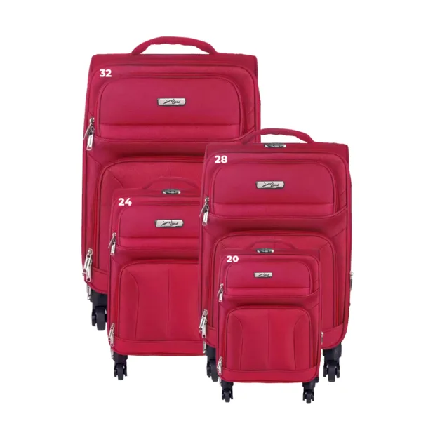 Euro Lark Travel Suitcase Trolley Bag 4pcs- 20, 24, 28, 32 inches Upright red