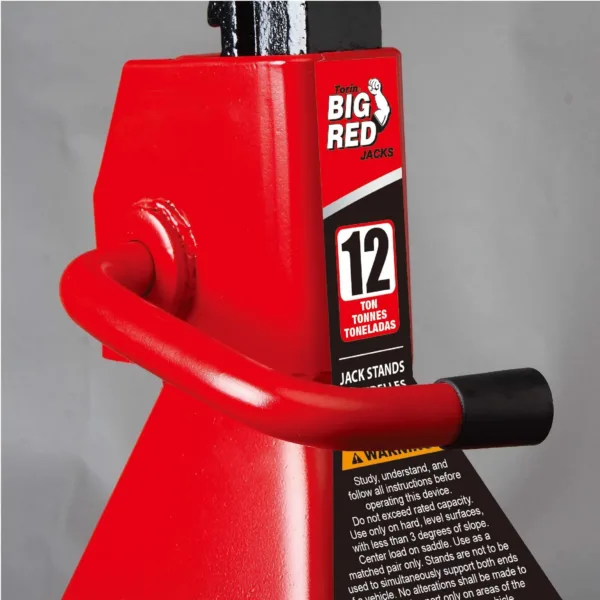 Torin Big Red 12 Ton Heavy Duty Steel Jack Stand (2-pcs) T412002