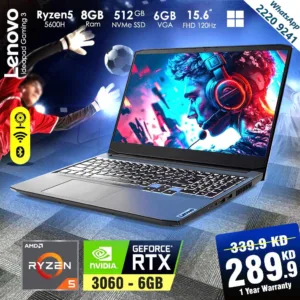 Lenovo IdeaPad Ryzen 5 NVIDIA GeForce RTX 3060 - 6GB GDDR6 VGA 15.6