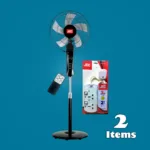 JEC 16″ STAND FAN WITH REMOTE FA-1636R JEC 2 Way 3 Meter Extension Socket, EX-5647