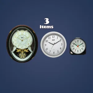 Orpat Time Piece – Snooze Buzzer Alarm Clock – TBZL-617 Ajanta Wall Clock – Fancy Clock – AJ-987 Ajanta Classic Musical Pendulum Quartz Wall Clock with Decorative Diamonds AJ-3127