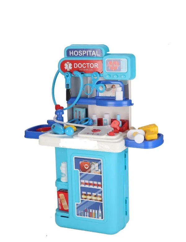 Namaskar Pretend Play Mobile Hospital Doctor Kit Play Set Trolley for Kids with Play Sink with Running Water Realistic Lights and Sounds (Hospital Doctor Kit Play Set)