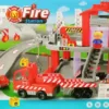 TODDLER TOYS Fire Station House Fire Engine Play Set HJ-3820B