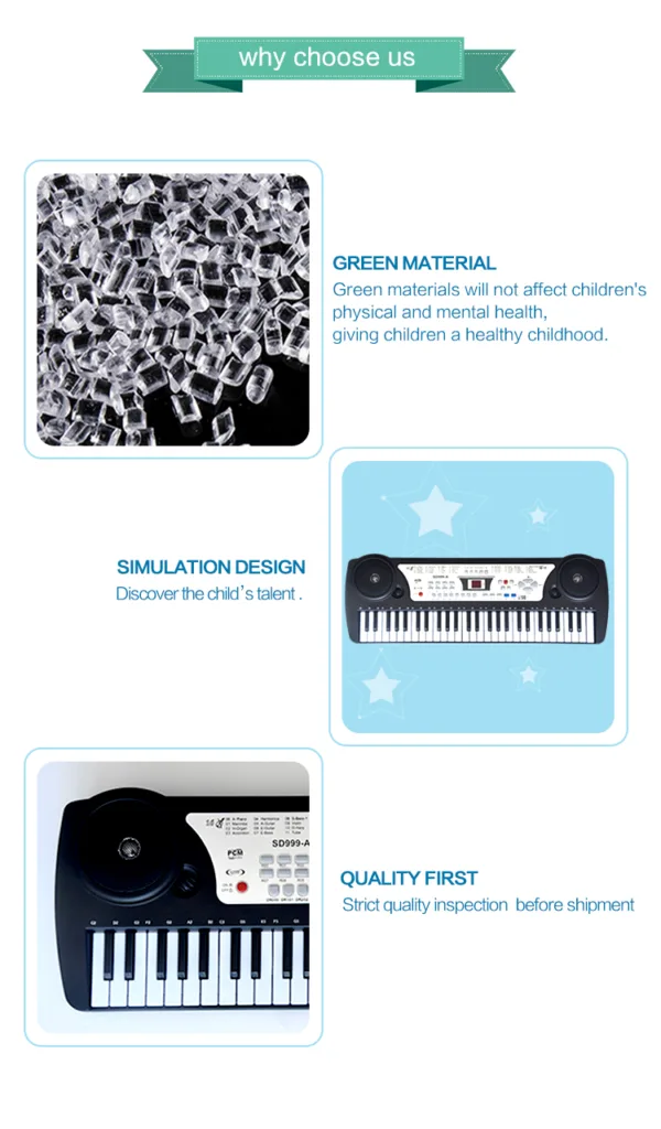 Top ranking suppliers Popular sale music toy multi functional 49 key electronic keyboard toy piano for kids SD-980A