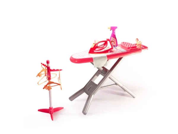 Children's Toy Pretend Play Iron and Ironing Board With Laundry Set 7930