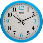 Ajanta Plastic Round Wall Clock (26 cm, Blue) AJ-5057