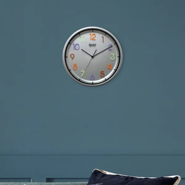 Ajanta Wall-Clock-Designer-Clock-AJ-2297-Silver