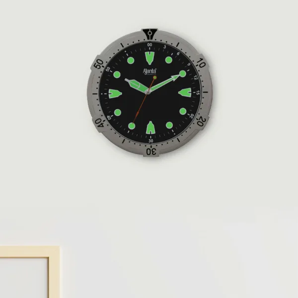Ajanta wall-clock-designer-clock-2367-silver-black