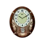 Classic-Musical-Pendulum-Quartz-Wall-Clock-with-Decorative-Diamonds-AJ-3327-Copper