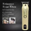 Rozia Electric Hair trimmer & clippers gold LCD display best hair clipper cheaper professional hair cutting machine For Men