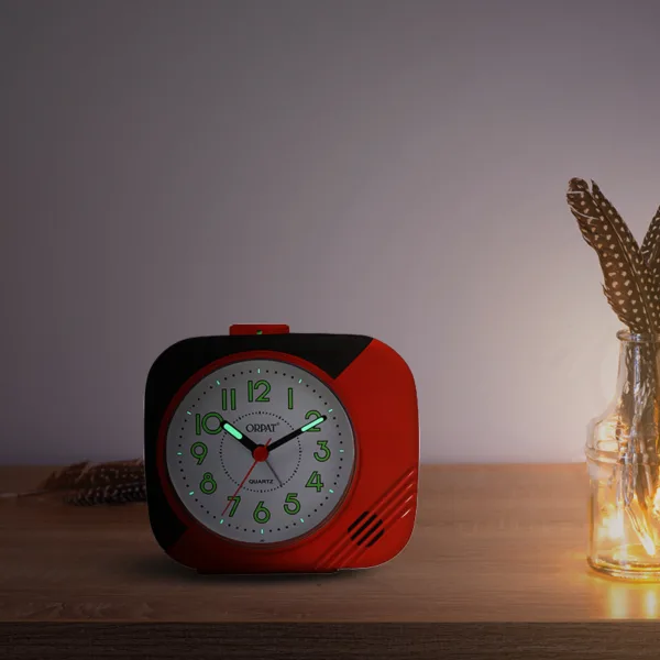 Orpat Time-Piece-Buzzer-Alarm-Clock-TBB-207-N.G. Red