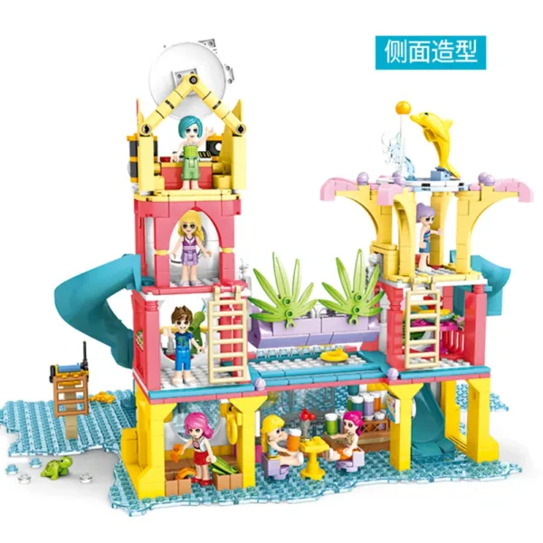 SY Sheng Yuan SY6570 Girl Series Slide Water Theme Park Building Block Bricks 971+pcs
