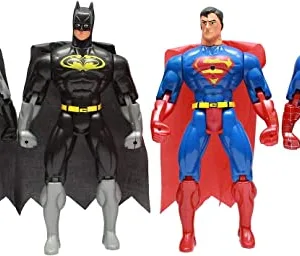 Super Heroes Large Action Figures For Unisex, Multi Color 8881 Spider-Man, Superman, Batman & Zorro