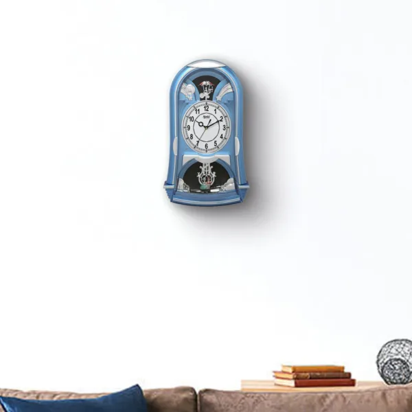 Wall-Clock-Classic-Musical-Pendulum-Quartz-Wall-Clock-Pendulum-Clock-AJ 4627-Blue