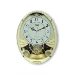 Wall-Clock-Classic-Musical-Pendulum-Quartz-Wall-Clock-Pendulum-Clock-with-Decorative-Daimonds-AJ-3927-Ivory