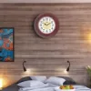 Ajanta Wall Clock 15.7 Inch Wall Clock for Bedroom, Hall, Drawing Room & Home and Offices (Mahogany)