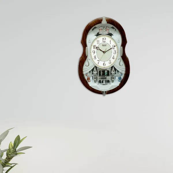 wall clock-classic-musical-pendulum-quartz-wall-clock-pendulum-clock-aj-3427-woody