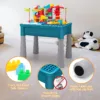 3 in 1 storage study multi-functional desk building table blocks game for boys and girls.