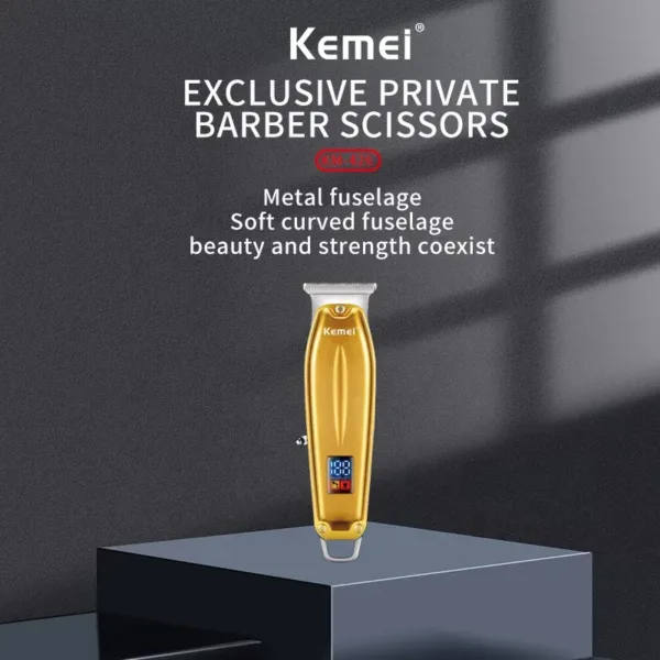 Mini Design Engraving Shear Razor Kemei Km-426 USB Charging Led Digital Display Men's Shaver