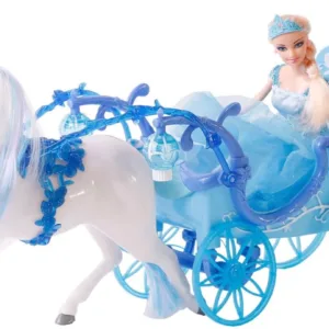 Doll Crystals 29cm with a horse and carriage 223A