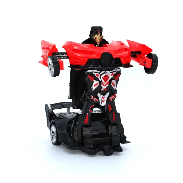 Big Size 1:18 Remote Control Car to Robot Transforming Car Toy, Rechargeable- Red