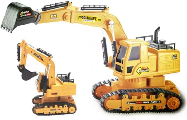 Remote Control RC JCB Excavator Truck Toy for Kids Boys JCB Digger Superior Construction Vehicle Tuck Toy with Full 680 Degree Rotation Gift for Boys XM-6811