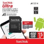 Sandisk ultra memory card with adapter 400GB