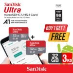 SanDisk Ultra microSDHC UHS-I Card 32 GB BUY 1 GET 1 Free