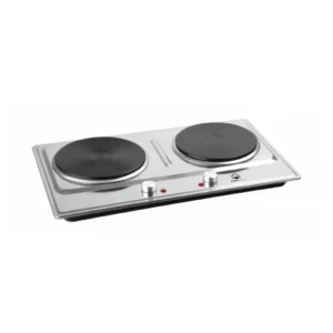 HOME Electric Hot Plate 2 Burner 2000W - Stainless Steel Miralux ML-8078